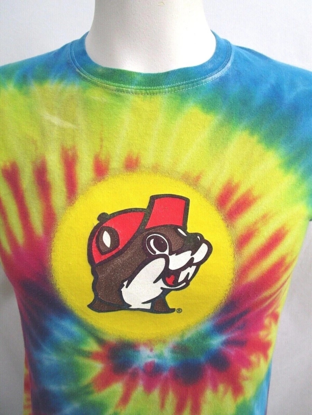 Kids Tie-Dye Short Sleeve Tee with Cartoon Mascot - Multicolor Med